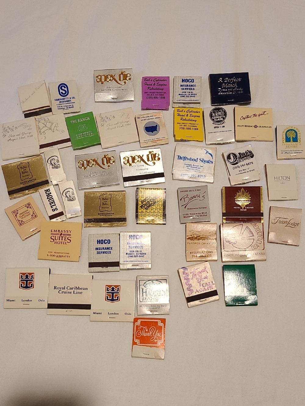 Lot Of 42 Matchbooks, Misc Decoration Matches